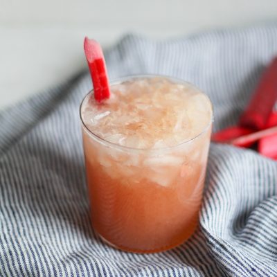 rhubarb tonic cocktail