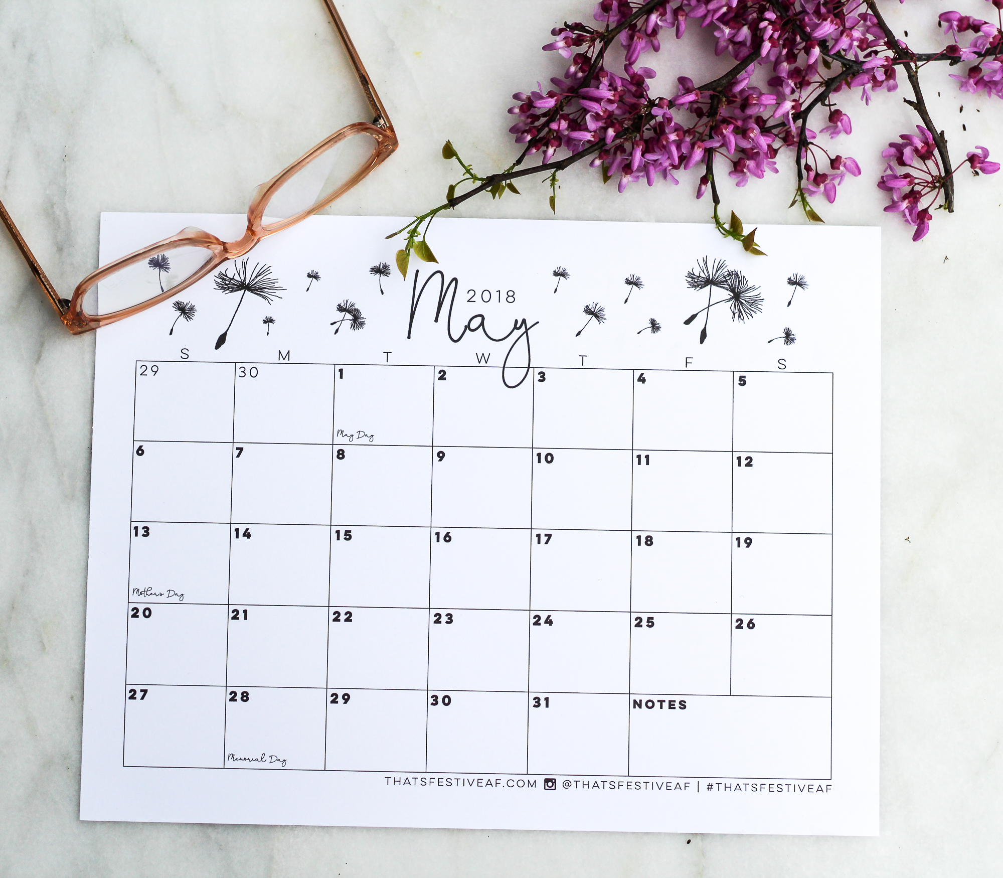 free printable may 2018 calendar