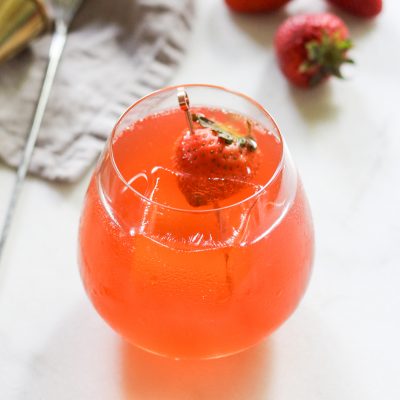 whiskey and rosé cocktail